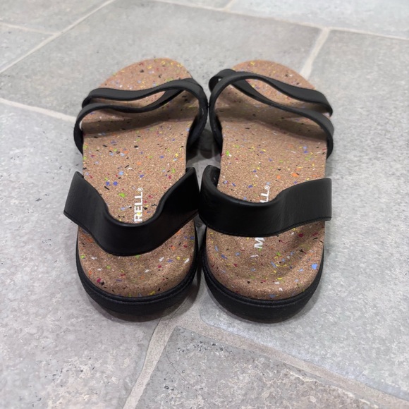 NWOT Merrell Napa Valley Sling Leather Sandals Dark Malbec Women’s 10 Black - Picture 4 of 7